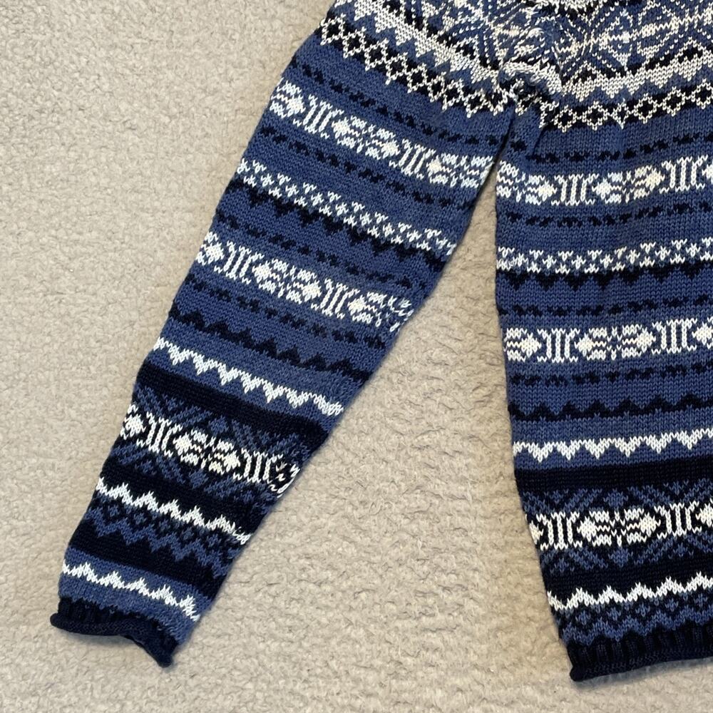 Marsh Landing Blues Women's Pullover Sweater Geometric Crew Neck Blue M VTG - Picture 13 of 14